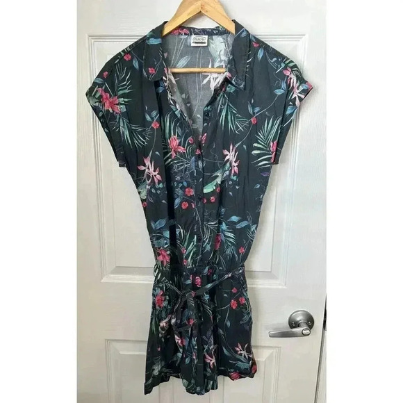 Oxbow France Romper Surf Wear Tropical Floral Pockets Shorts Women’s Size 2 - Picture 2 of 13